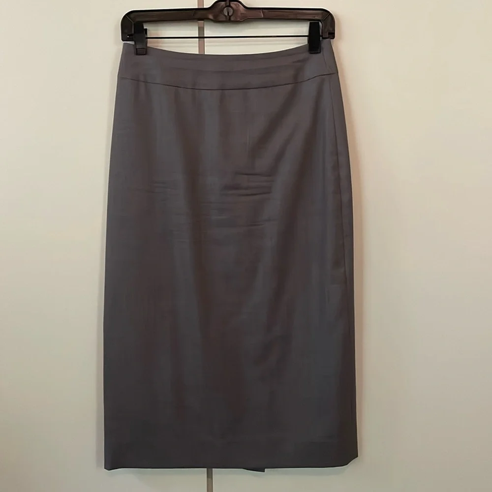 Ports 1961 Lightweight Wool Suiting Midi Skirt, Size 2